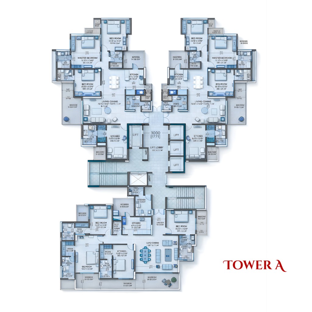 Apex Rosario Tower A typical floor plan