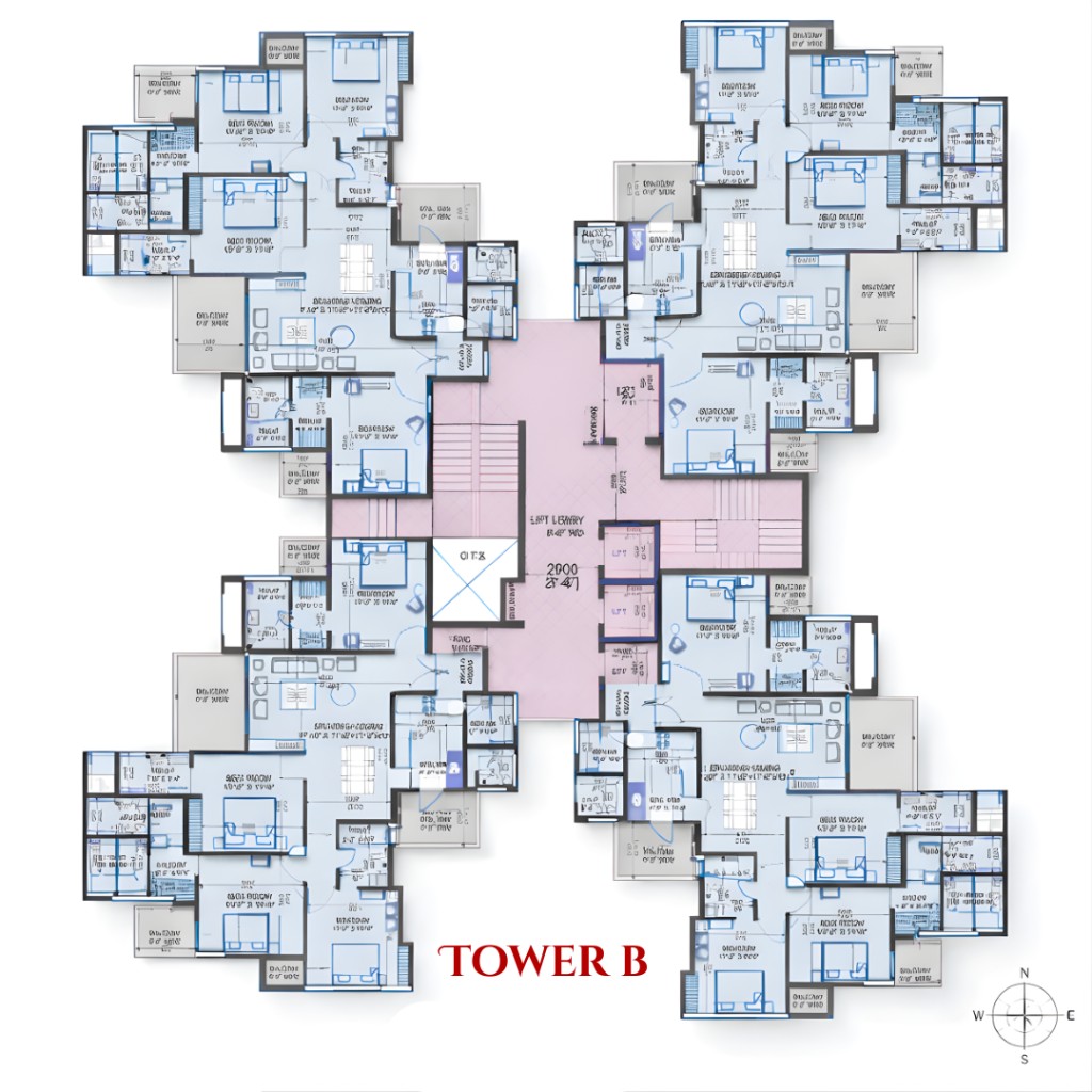 Apex Rosario Tower B typical floor plan